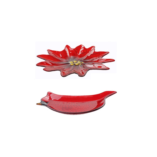 Celebrations Cardinal or Poinsettia Christmas Decoration (Pack of 6)