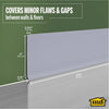 M-D Building Products 4 in. H X 0.08 in. W X 120 ft. L Dry Back Silver Gray Vinyl Wall Base