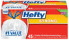 Hefty Strong 13 gal Kitchen Trash Bags Drawstring 45 pk 0.9 mil