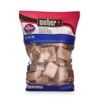 Weber Firespice Hickory Wood Chunks for Grilling and Smoking 350 Cu In Rich Smoky Flavor