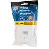 Monster Just Hook It Up White 1 gang Plastic Coaxial Wall Plate 1 pk
