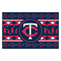 MLB - Minnesota Twins Holiday Sweater Rug - 19in. x 30in.