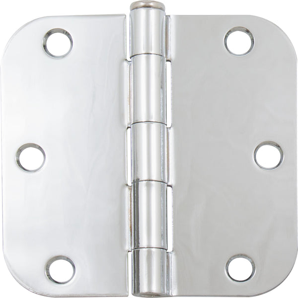 Standard Hinge, 3-1/2 Inches, 5/8" Radius Corner, Bulk Pack (100 Each), Polished Chrome by Stone Harbor Hardware