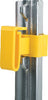 Electric Fence Insulator, Studded T-Post Tape, Yellow, 25-Pk.