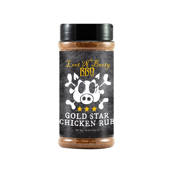 Aliño para pollo Loot N' Booty Gold Star de 13 oz.