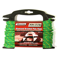 SecureLine 3/16 in. D X 75 ft. L Green Diamond Braided Polypropylene Rope