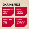 Oregon PowerCut Q78 20 in. Chainsaw Chain 78 links