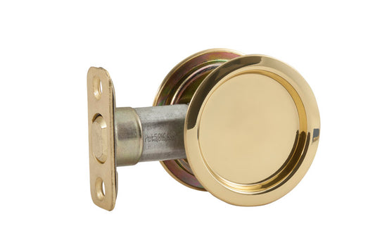 National Hardware Brass-Plated Gold Steel Pocket Door Pull