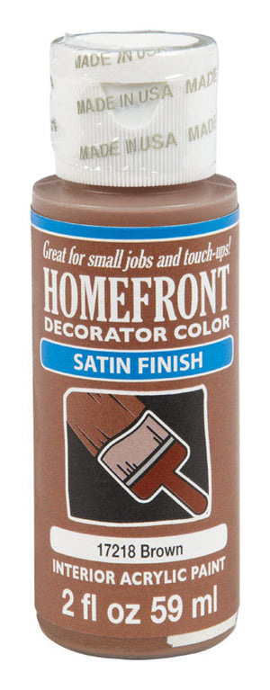 Homefront Satin Brown Hobby Paint 2 oz. (Pack of 3)