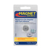 Magnet Source 0.75 in. L X 0.75 in. W Silver Disc Magnets with Adhesive 3.91 lb. pull 5 pc - Deal of The Week