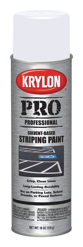 Krylon PRO Highway White Spray Paint 18 oz. (Pack of 6)