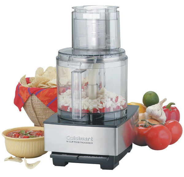 Procesador de alimentos Cuisinart de níquel cepillado de 14 tazas y 720 W