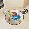 University of Kansas Baseball Rug - 27in. Diameter