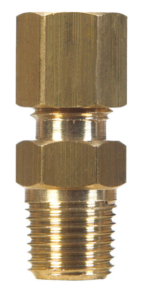 Conector macho de latón de compresión JMF de 5/8 pulg. y 1/2 pulg. de diámetro (paquete de 5)
