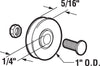 Prime-Line 1 in. D X 5/16 in. L Mill Steel Roller Assembly 2 pk - Deal of The Week