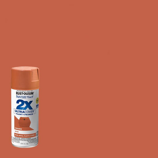 Rust-Oleum Painter's Touch Ultra Cover Satin Cinnamon Spray Paint 12 oz.