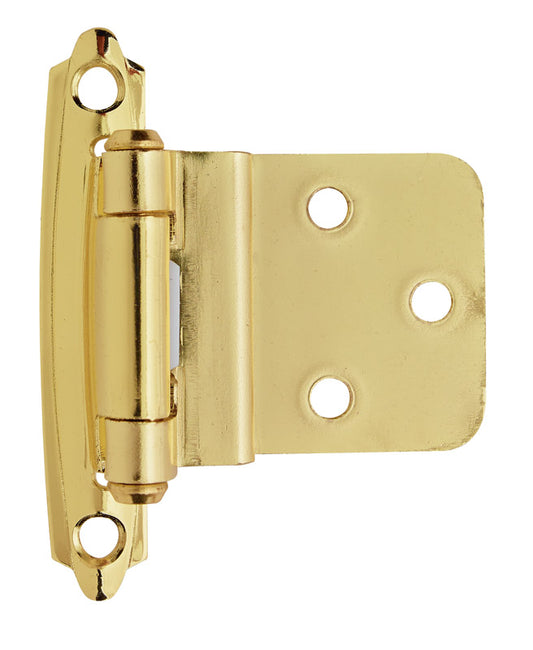 Amerock 2-3/4 in. L Polished Brass Door Hinge 2 pk