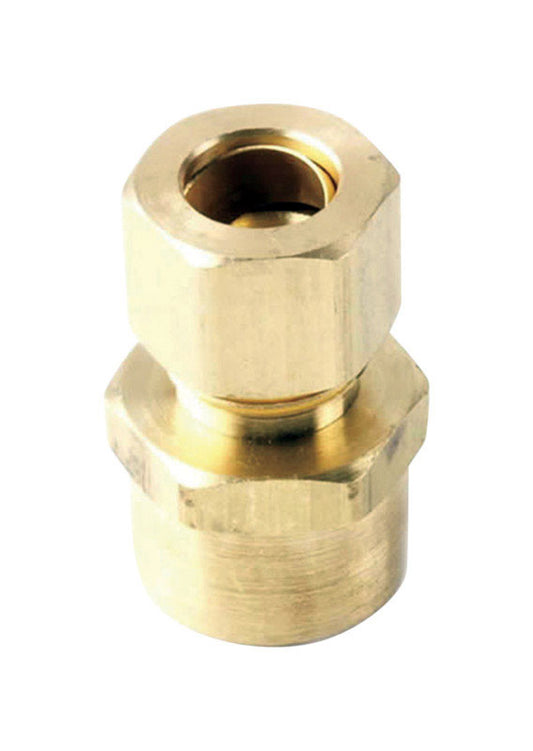 JMF 3/8 in. Compression x 1/2 in. Dia. Sweat Brass Compression Adapter (Pack of 2)