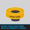 Harvey's Bol-Wax Wax Ring Polyethylene/Wax For Water Closets to Flanges