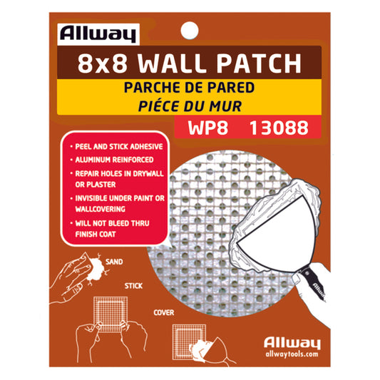 Allway 8 in. L x 8 in. W Fiberglass White Self Adhesive Drywall Mesh Patch (Pack of 10)