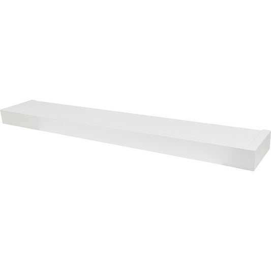 High & Mighty 2 in. H X 36 in. W X 6 in. D White Wood Floating Shelf (Pack of 2)