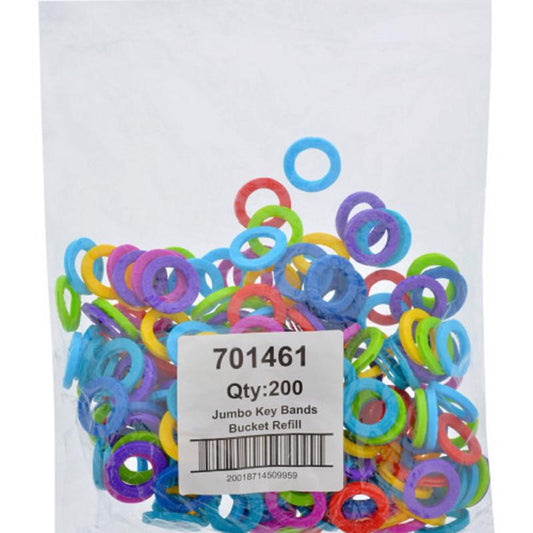 Hillman Plastic Multicolored Bands/Caps Key Ring