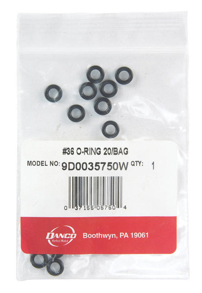Junta tórica de caucho Danco n.º 36, 5/16 in. de diámetro X 3/16 in. de diámetro, paquete de 20 - Oferta de la semana