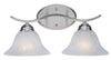 Bel Air Lighting Hollyslope Brushed Nickel Silver 2 lights Incandescent Vanity Light Wall Mount