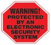 Hy-Ko English Warning! Protected by an Electronic Security System Sign Vinyl 5 in. H x 4 in. W (Pack of 10)