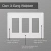 Lutron Claro White 3 gang Plastic Decorator Wall Plate 1 pk (Pack of 48)