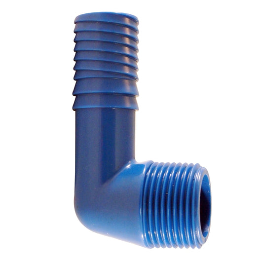 Apollo Blue Twister 3/4 in. Insert in to X 3/4 in. D MPT Polypropylene Elbow 1 pk