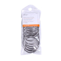 Kenney Chrome Silver Steel Shower Curtain Rings 12 pk