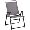 Living Accents Black Powder Coated Steel Frame & Fabric Seat Sling Chair 250 lbs. Capacity