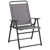 Living Accents Black Powder Coated Steel Frame & Fabric Seat Sling Chair 250 lbs. Capacity