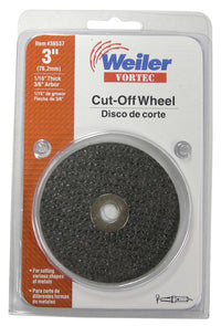 Weiler Vortec 3 in. Dia. x 3/8 in. Aluminum Oxide Cut-Off Wheel 1 pc.