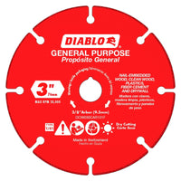 Diablo 3 in. D X 3/8 in. X 1.8MM in. thick Carbide Cut-Off Wheel 1 pc