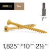 Deck Plus No. 10  x 2-1/2 in. L Star Flat Head Exterior Deck Screws 25 lb.