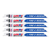 Lenox MULTIWOLF 8 in. Bi-Metal WAVE EDGE Reciprocating Saw Blade 10/14 TPI 5 pk
