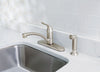 OakBrook Pacifica One Handle Brushed Nickel Kitchen Faucet Side Sprayer Included