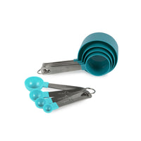 Core Kitchen Polypropylene Blue/Silver Measuring Spoon Set