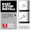 Kwikset Tylo Polished Brass Double Entry Door Kit 1-3/4 in.