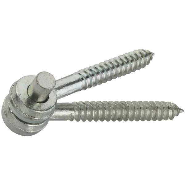 Bisagra de gancho y ojo de tornillo de 295 5/8" x 5", paquete de 2, galvanizada