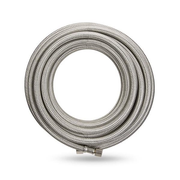 Suministro de acero inoxidable para máquina de hielo Plumb Pak, tamaños de compresión de 1/4 in. X compresión D de 1/4 in., 20 ft.