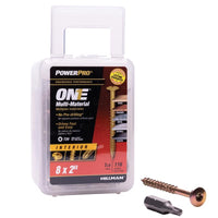 Hillman POWERPRO ONE No. 8 X 2 in. L Star Wafer Head Multi-Material Screw 1 lb 116 pk - Deal of The Week