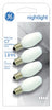 GE C7 E12 (Candelabra) Night Light Bulb White 0 Watt Equivalence 4 pk (Pack of 6)