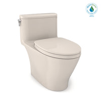 TOTO Nexus One-Piece Elongated 1.28 GPF Universal Height Toilet with CEFIONTECT and SS124 SoftClose Seat, WASHLET+ Ready, Sedona Beige - MS642124CEFG#12