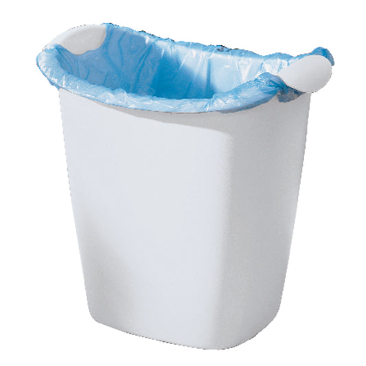 Rubbermaid White Recycle Bag Wastebasket 14 qt. Capacity 13.5 x 9.5 x 13.75 in. (Pack of 8)