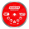 Diablo 10 in. D X 5/8 in. Diamond Continuous Rim Masonry Cut-Off Disc 1 pk
