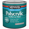 Minwax Polycrylic Protective Finish Transparent Flat Clear Water-Based Wood Stain 0.5 pt (Pack of 4)
