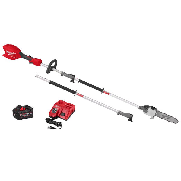 Kit de motosierra de pértiga a batería Milwaukee M18 Fuel 3016-21PS de 10 pulg. y 18 V (batería y cargador) de 3/8 pulg.